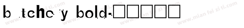 butchery bold字体转换